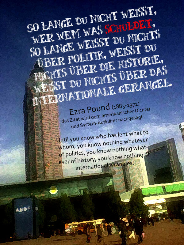 Die Pyramide hat man in Frankfurt auf die Spitze getrieben