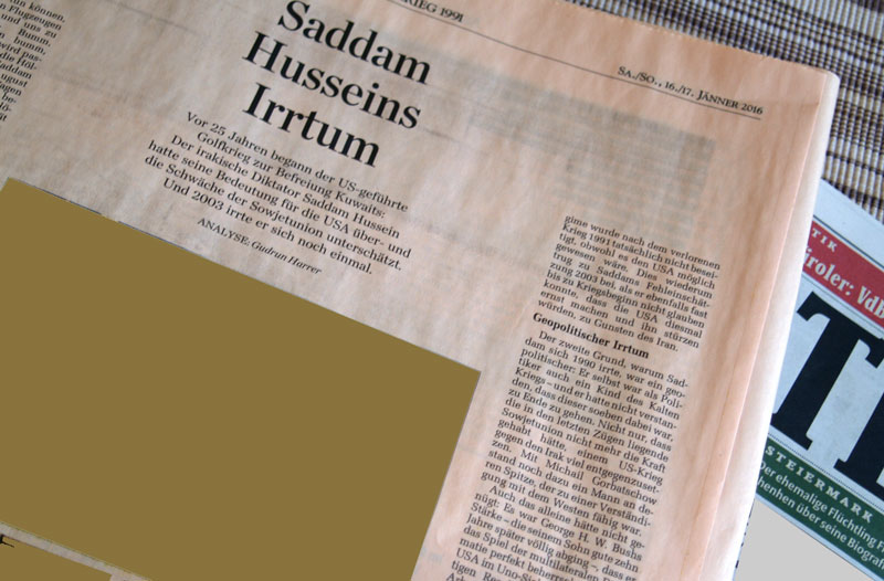 Wenn Der Standard über den Irakkrieg von 1991&nbsp;schreibt