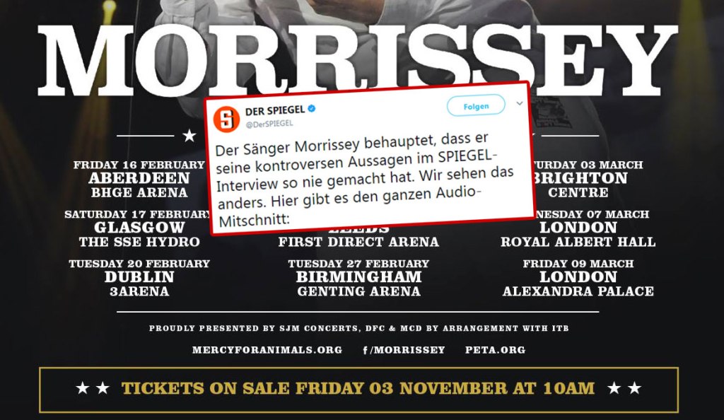 Morrissey, Der Spiegel und die subtile Manipulation eines&nbsp;Interviews