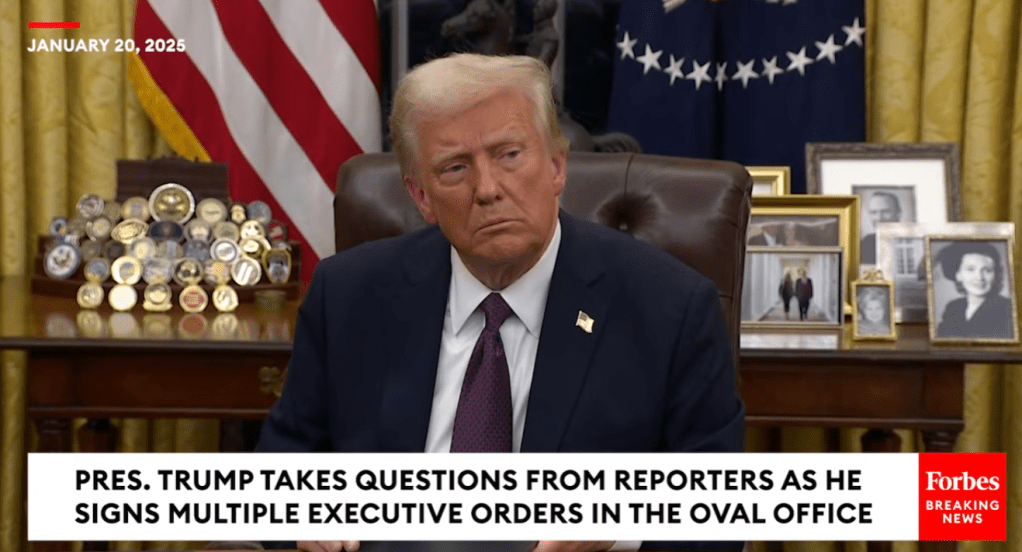 Die ersten Arbeitstage von Präsident Donald Trump im Oval Office,&nbsp;2025